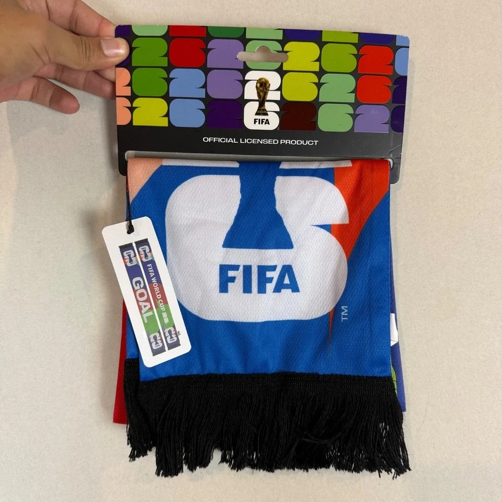 FIFA World Cup 2026 GOAL Scarf Official Blue Red Green White New Unisex